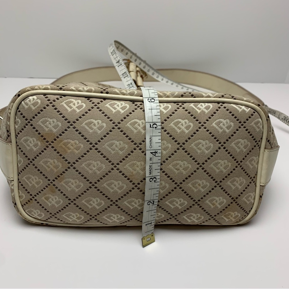 Dooney & Bourke Handbag Drawstring Bucket Tote Hobo Monogram Y2K Purse [Stained] - Picture 4 of 16